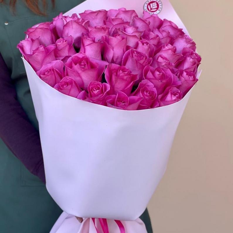Букеты из розовых роз 70 см (Эквадор) код  17160