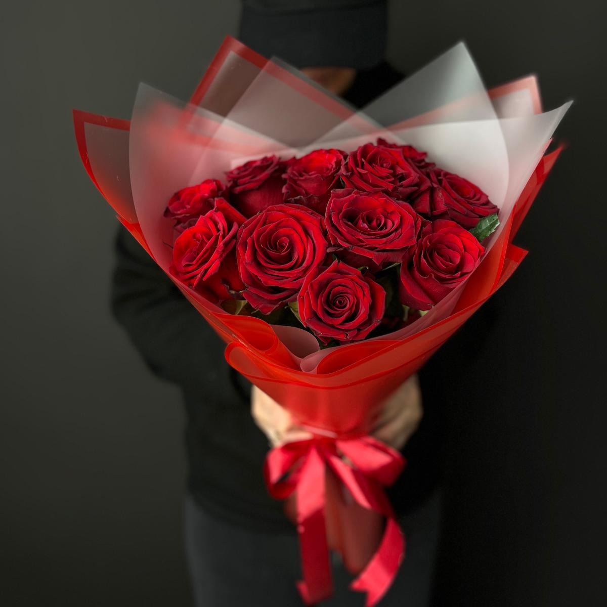 Букет из красных роз 40 см