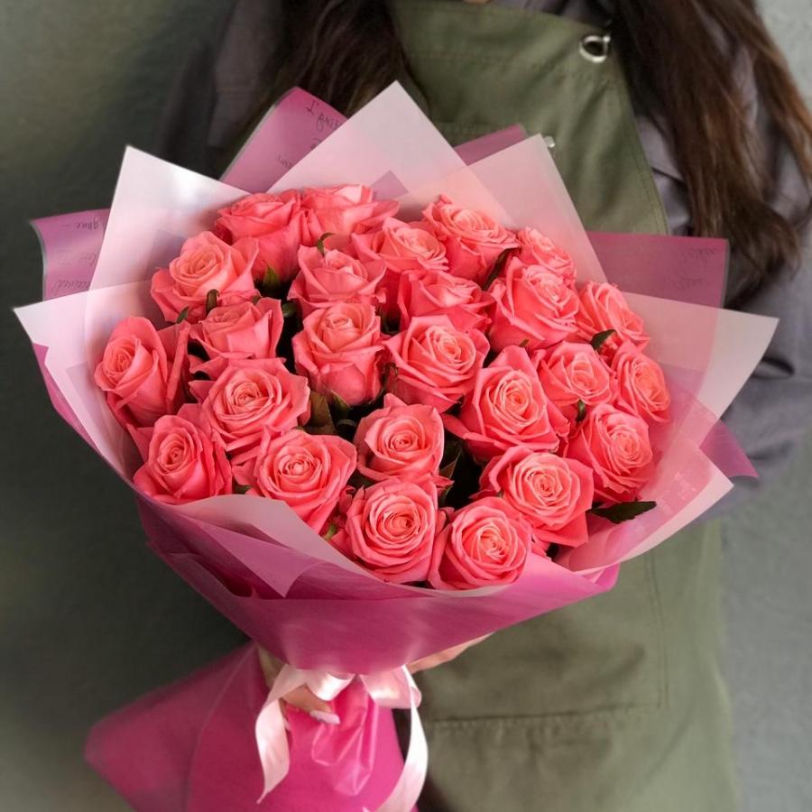 Розовые розы 50 см 25 шт. (Россия) №   30525
