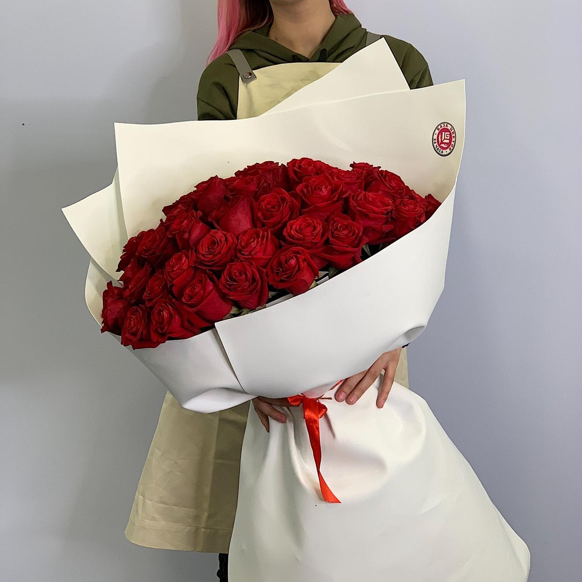 Букет из красных 50 см роз