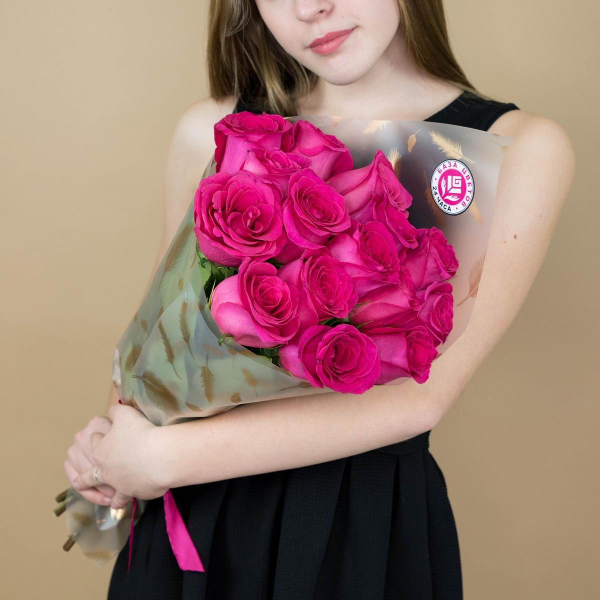 Букет из розовых роз 15 шт 40 см (Эквадор) articul  8040s