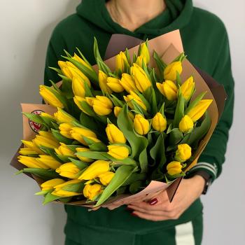 Тюльпаны желтые 51 шт (№   12720sch)